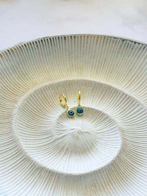 Argollas ojo turco gold