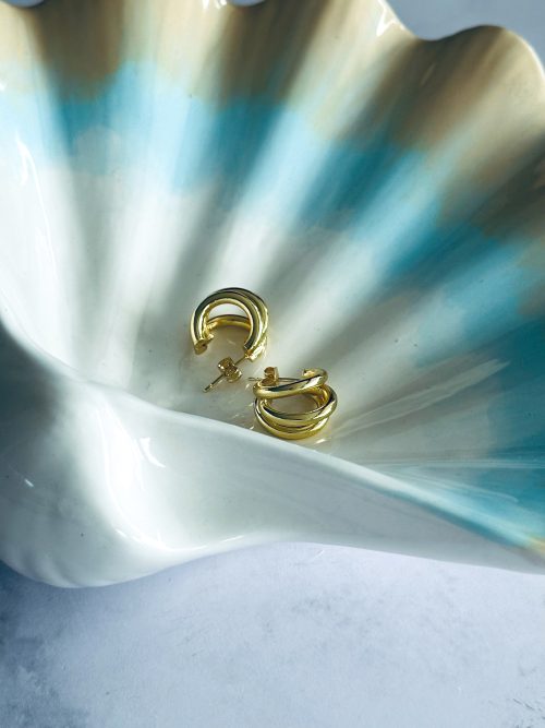 Argollas triple gold