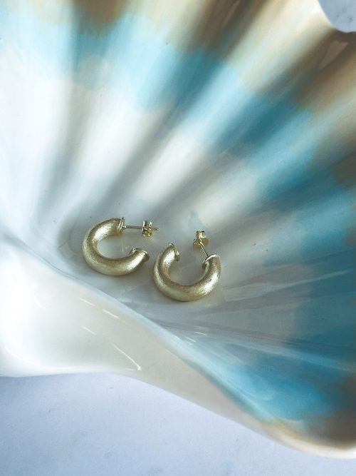 Argollas satinadas gold