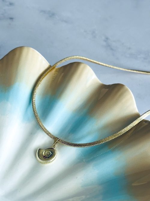Collar caracol cinta gold