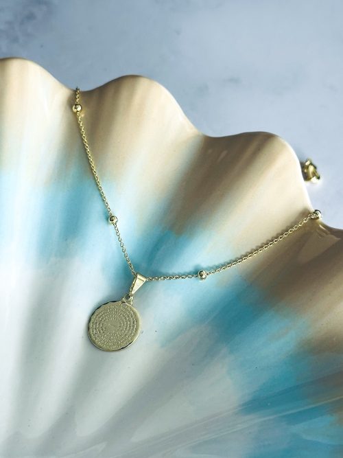 Collar padre nuestro 15 mm gold