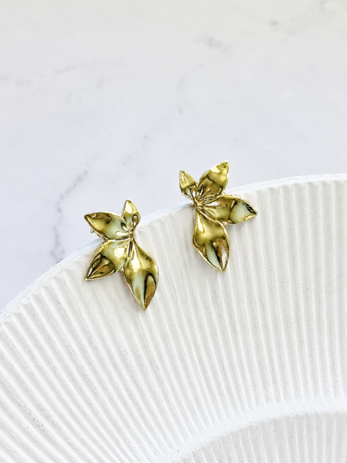 Aros pétalo gold