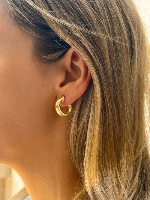 Argollas gold 18 mm