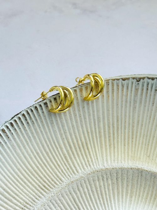 Argollas triple gold