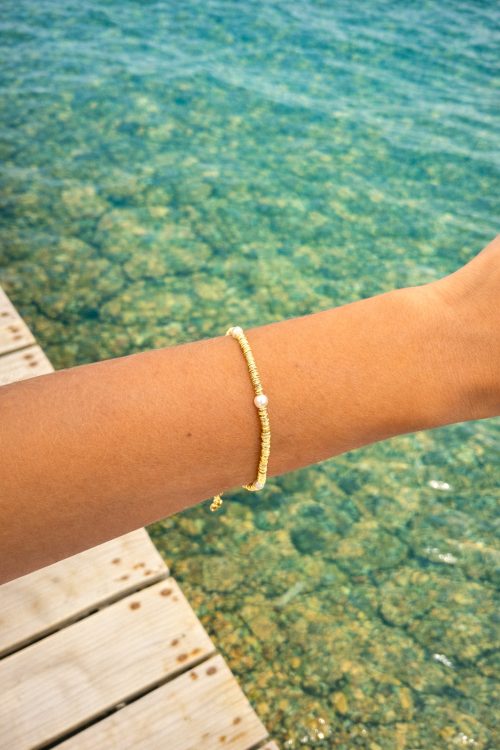 Pulsera gold perla most