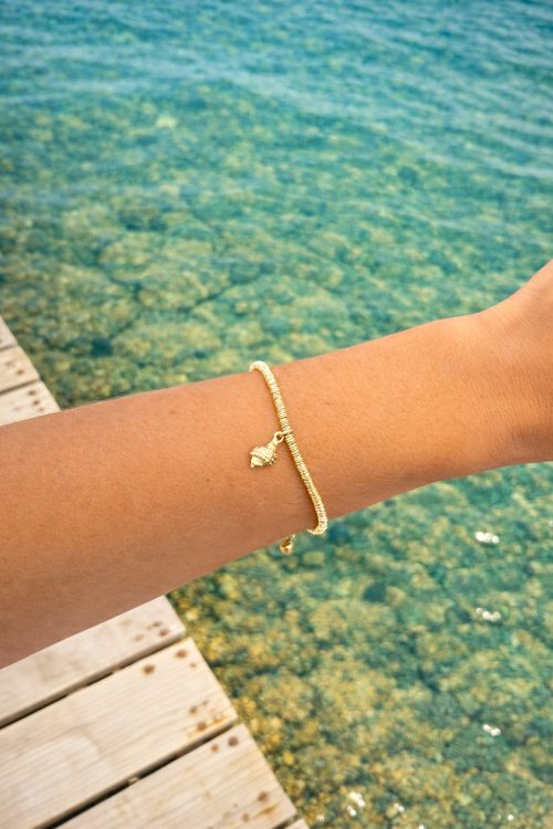Pulsera shell gold most