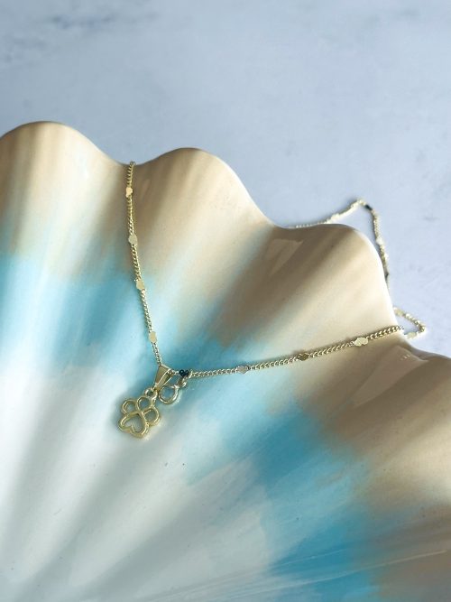 Collar huella circón gold