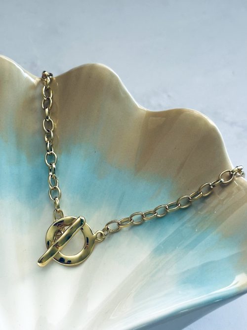 Collar cierre eslabón gold