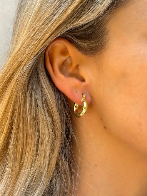Argollas 18 mm gold