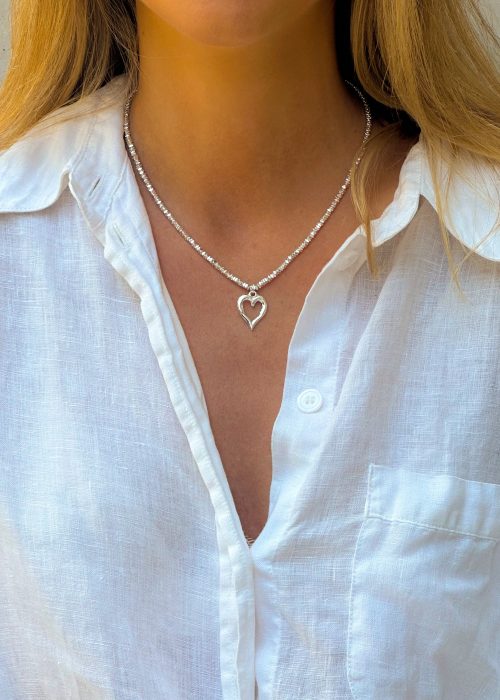 Collar most pl corazón irregular