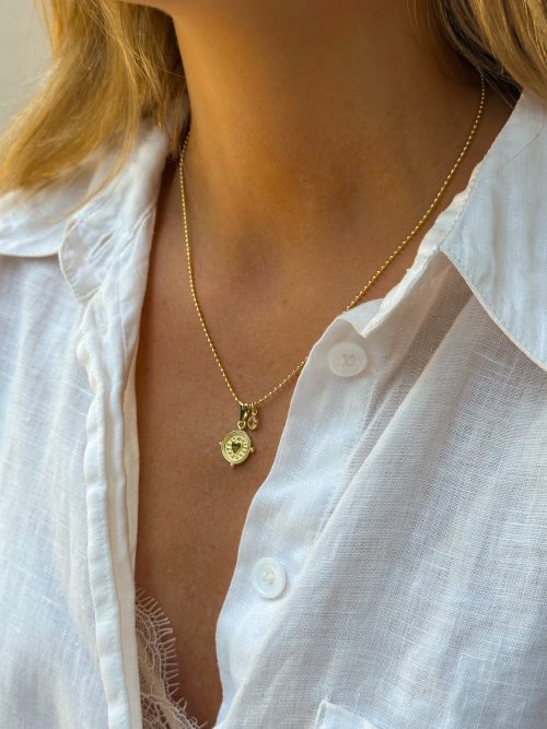 Collar corazón circón gold