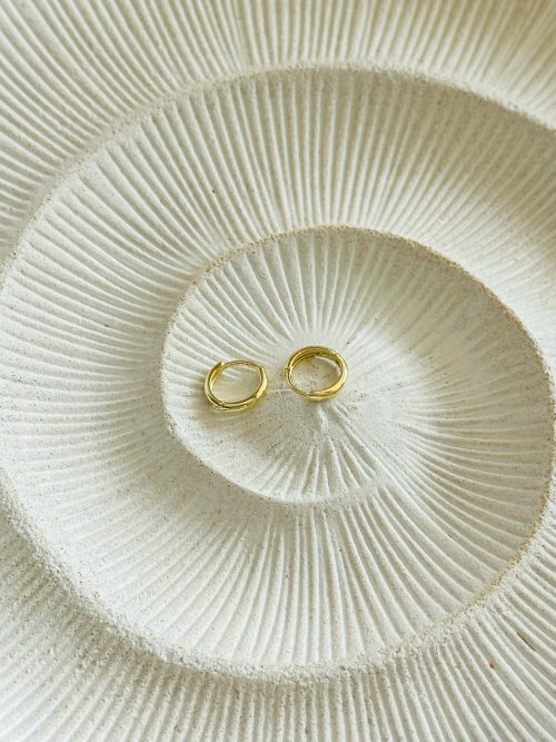 Argollas lisas 11 mm gold