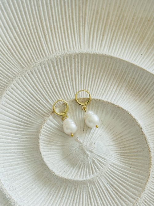 Argollas perla Río gold