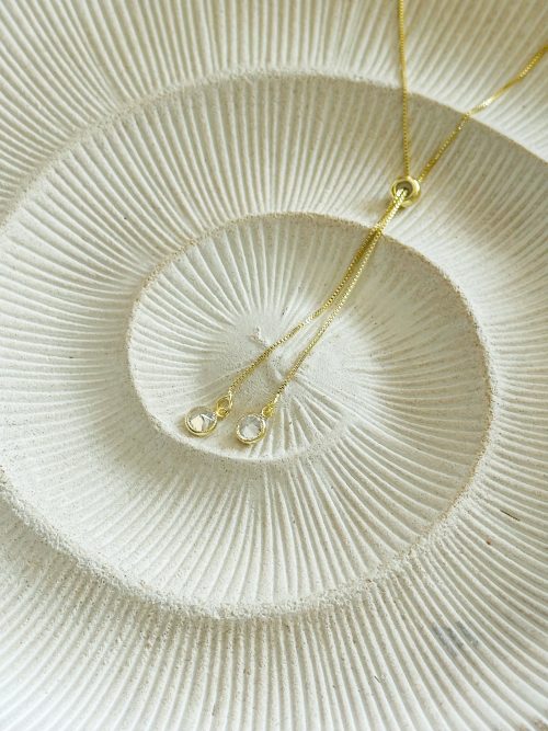 Collar punto de luz ajustable gold