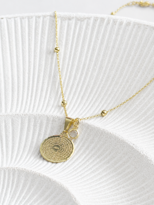 Collar padre nuestro circón gold