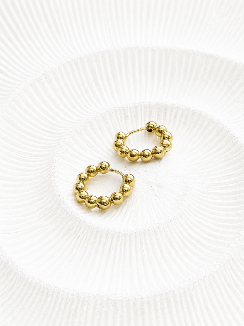 Argollas esferas gold
