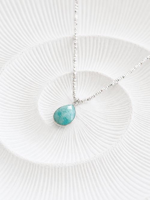 Collar most piedra amazonita pl