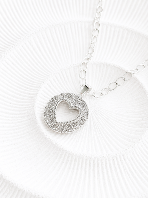 Collar corazón eslabones pl