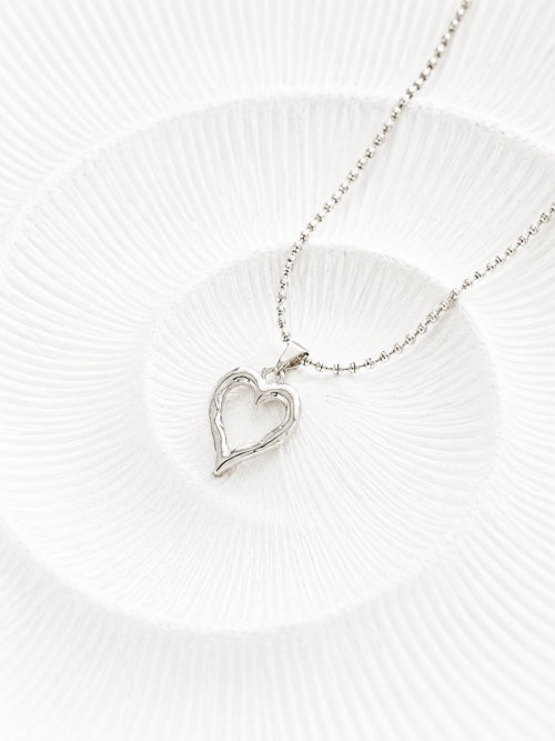 Collar corazón irr. Pl